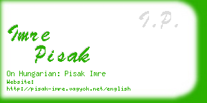 imre pisak business card